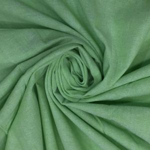 Parrot Green Cotton Chambray Fabric