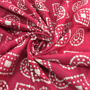 Pink Batik Cotton Print Fabric