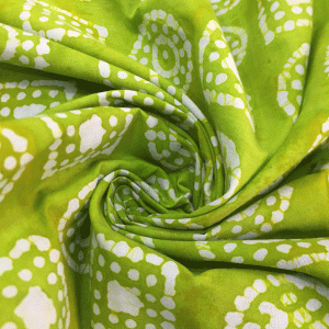 Green Batik Print Fabric