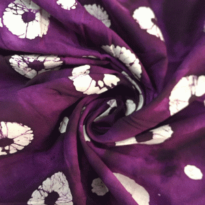 Purple Batik Cotton Print Fabric