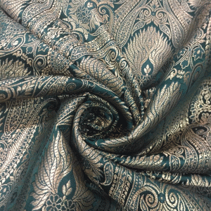Green Banarsi Silk Brocade