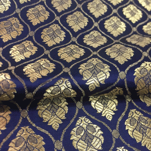 Blue Banarsi Silk Brocade