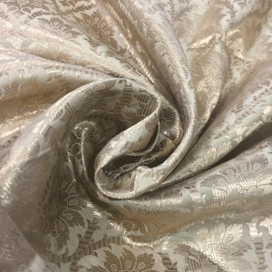 Golden Banarsi Silk Brocade
