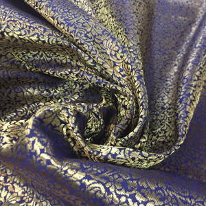 Blue Banarsi Silk Brocade