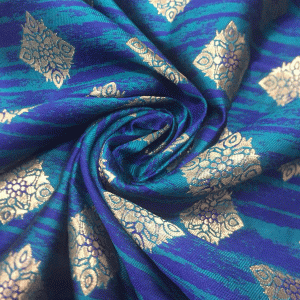 Blue Banarsi Silk Brocade