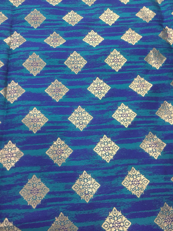 Blue Banarsi Brocade-111073 - Shop Fabrics like Cotton, Rayon, Prints ...